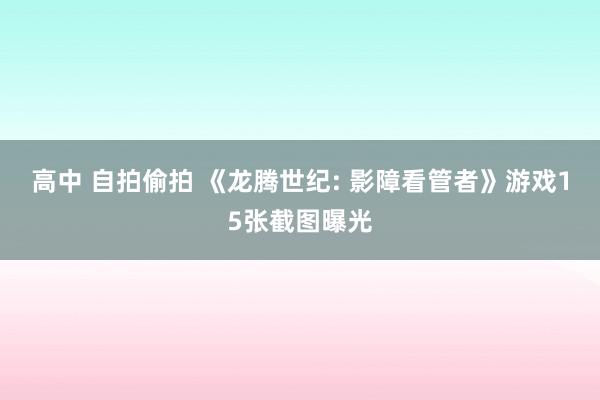 高中 自拍偷拍 《龙腾世纪: 影障看管者》游戏15张截图曝光