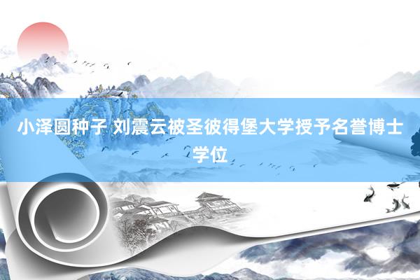 小泽圆种子 刘震云被圣彼得堡大学授予名誉博士学位