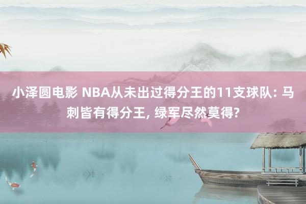 小泽圆电影 NBA从未出过得分王的11支球队: 马刺皆有得分王, 绿军尽然莫得?