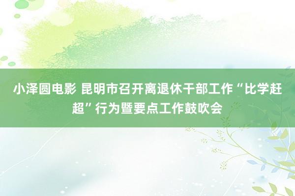 小泽圆电影 昆明市召开离退休干部工作“比学赶超”行为暨要点工作鼓吹会