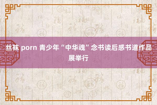 丝袜 porn 青少年“中华魂”念书读后感书道作品展举行