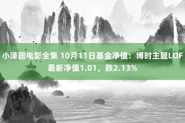 小泽圆电影全集 10月11日基金净值：博时主题LOF最新净值1.01，跌2.13%