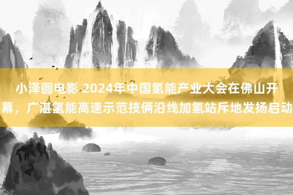 小泽圆电影 2024年中国氢能产业大会在佛山开幕，广湛氢能高速示范技俩沿线加氢站斥地发扬启动