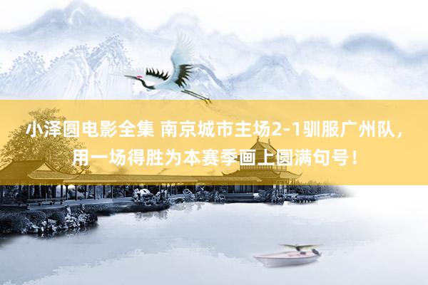 小泽圆电影全集 南京城市主场2-1驯服广州队，用一场得胜为本赛季画上圆满句号！