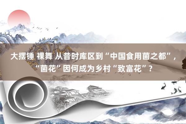 大摆锤 裸舞 从昔时库区到“中国食用菌之都”，“菌花”因何成为乡村“致富花”？