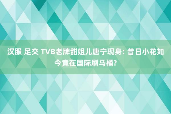 汉服 足交 TVB老牌甜姐儿唐宁现身: 昔日小花如今竟在国际刷马桶?