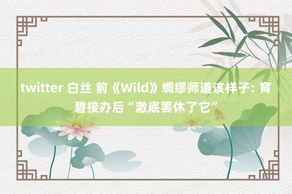 twitter 白丝 前《Wild》绸缪师道该样子: 育碧接办后“澈底罢休了它”