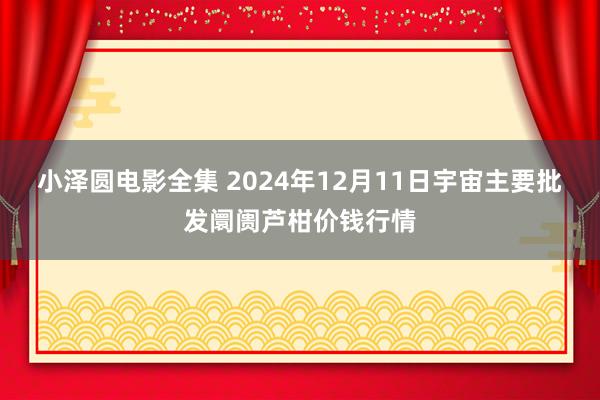 小泽圆电影全集 2024年12月11日宇宙主要批发阛阓芦柑价钱行情