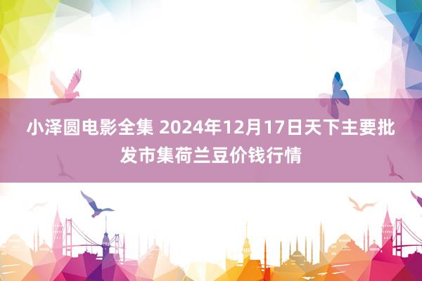 小泽圆电影全集 2024年12月17日天下主要批发市集荷兰豆价钱行情