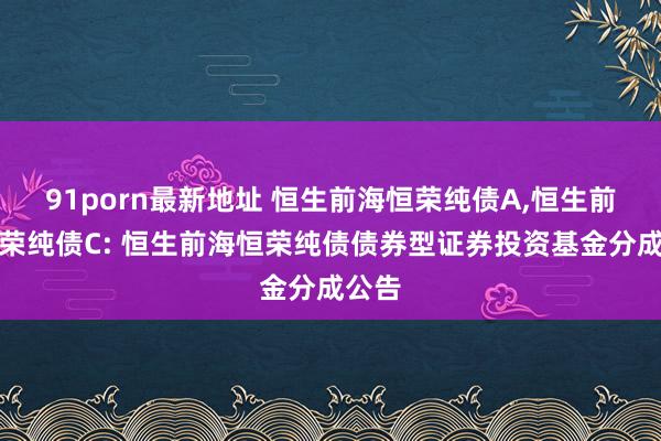 91porn最新地址 恒生前海恒荣纯债A,恒生前海恒荣纯债C: 恒生前海恒荣纯债债券型证券投资基金分