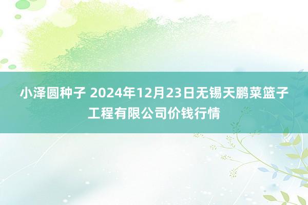 小泽圆种子 2024年12月23日无锡天鹏菜篮子工程有限公司价钱行情