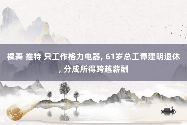 裸舞 推特 只工作格力电器, 61岁总工谭建明退休, 分成所得跨越薪酬