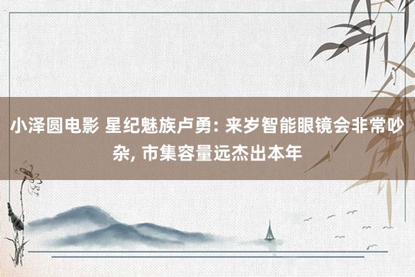 小泽圆电影 星纪魅族卢勇: 来岁智能眼镜会非常吵杂， 市集容量远杰出本年