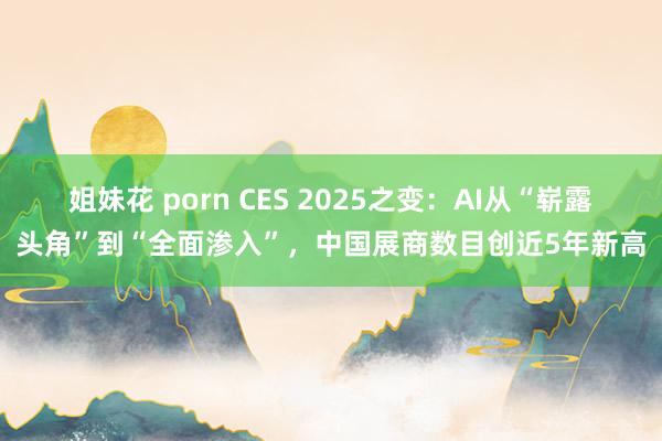 姐妹花 porn CES 2025之变：AI从“崭露头角”到“全面渗入”，中国展商数目创近5年新高