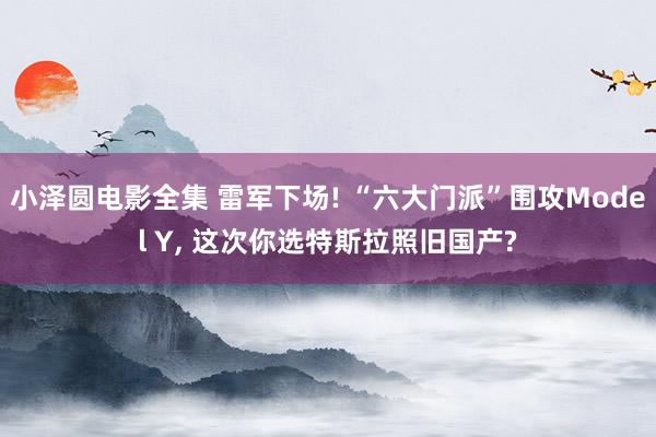 小泽圆电影全集 雷军下场! “六大门派”围攻Model Y, 这次你选特斯拉照旧国产?